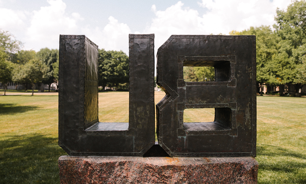 the BU sign